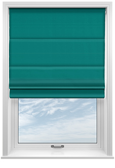 Kyoto Faux Silk, Orient - Motorised Roman Blind